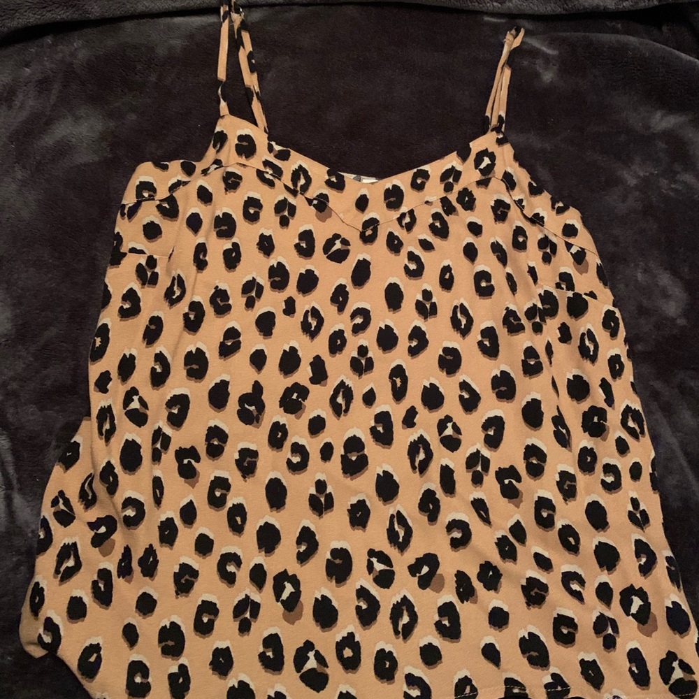 animal print tank top blouse